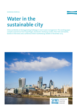 Water in the Sustainable City
