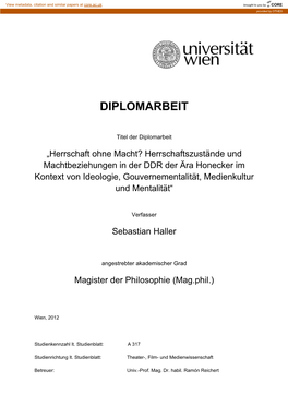 Diplomarbeit