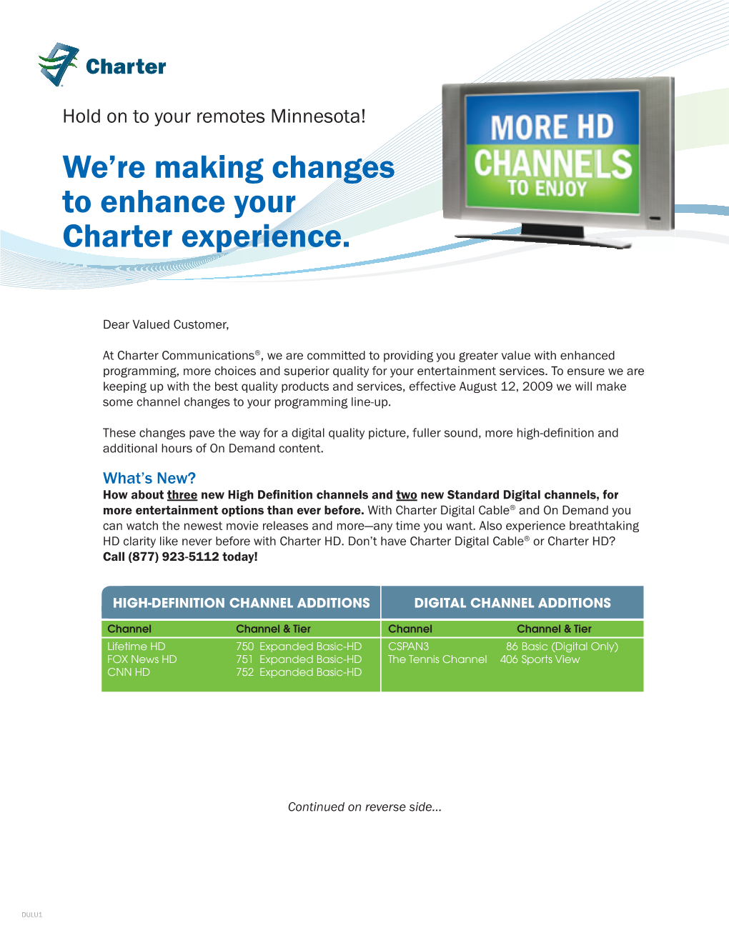 We're Making Changes to Enhance Your Charter Experience