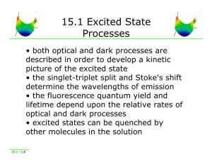 15.1 Excited State Processes