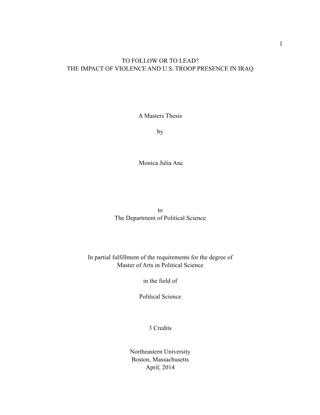 The Impact of Violence and US Troop Presence in Iraq