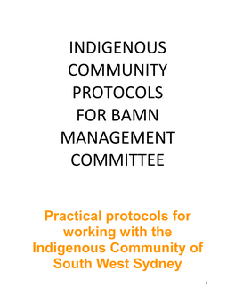 Indigenous Community Protocols for Bankstown Area Multicultural Network
