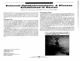 External Ophthalmomyiasis, a Disease Established in Hawaii