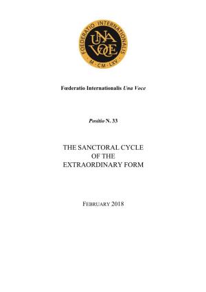 The Sanctoral Cycle of the Extraordinary Form