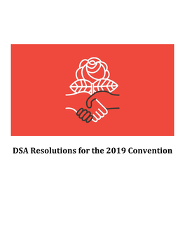 DSA Resolutions for the 2019 Convention