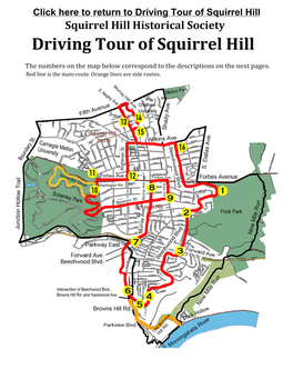 To Return to Driving Tour of Squirrel Hill