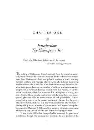 Introduction: the Shakespeare Test