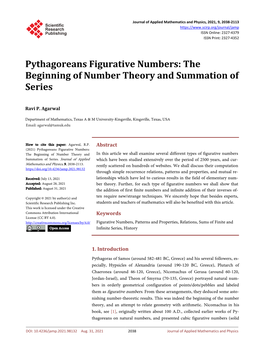 Pythagoreans Figurative Numbers: the Beginning of Number Theory and Summation of Series