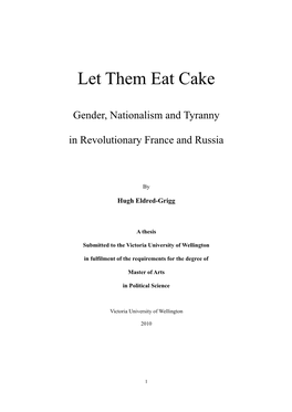 Let Them Eat Cake