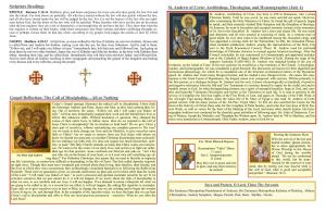 Scripture Readings St. Andrew of Crete: Archbishop, Theologian, And