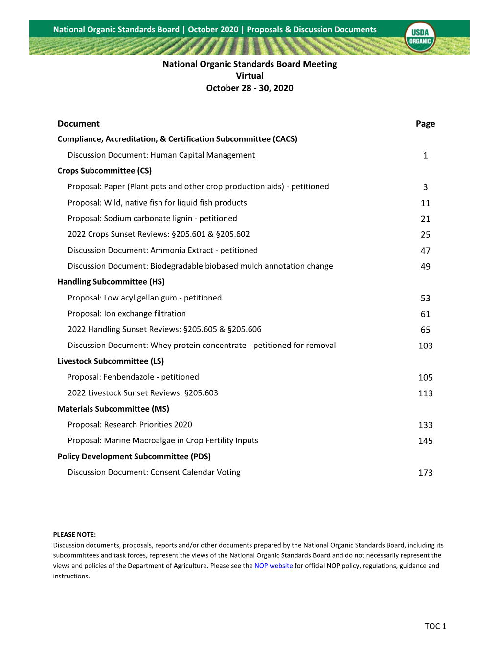 NOSB Proposal Packet October 2020