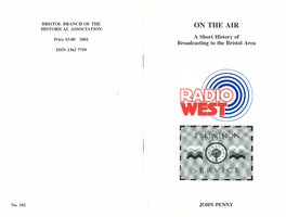 On the Air: a Short History of Broadcasting In