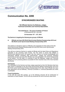 ISU Communication 2200