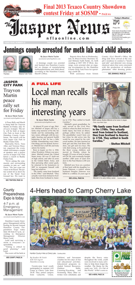 Local Man Recalls His Many, Interesting Years Continued from Page 1A and Germany, Mitchell’S Commander Told Him He Qualified to Be an Officer, Albany, Ga