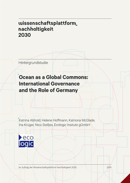 Oceans As Global Commons