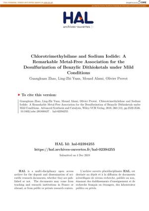 Chlorotrimethylsilane and Sodium Iodide