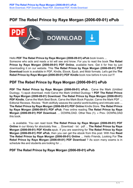 PDF the Rebel Prince by Raye Morgan (2006-09-01) Epub Book Download, PDF Download, Read PDF, Download PDF, Kindle Download