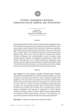 Potret Pemikiran Radikal Jaringan Islam Liberal (Jil) Indonesia