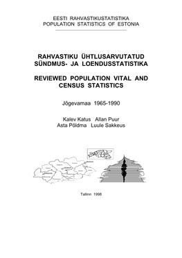 Rahvastiku Ühtlusarvutatud Sündmus- Ja Loendusstatistika