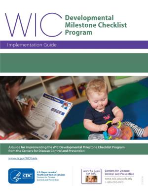 WIC Developmental Milestone Checklist Program from the Centers for Disease Control and Prevention