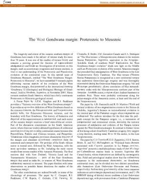 The Gondwana Margin: Proterozoic to Mesozoic