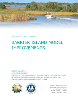 ICM-Barrier Island Model Improvements