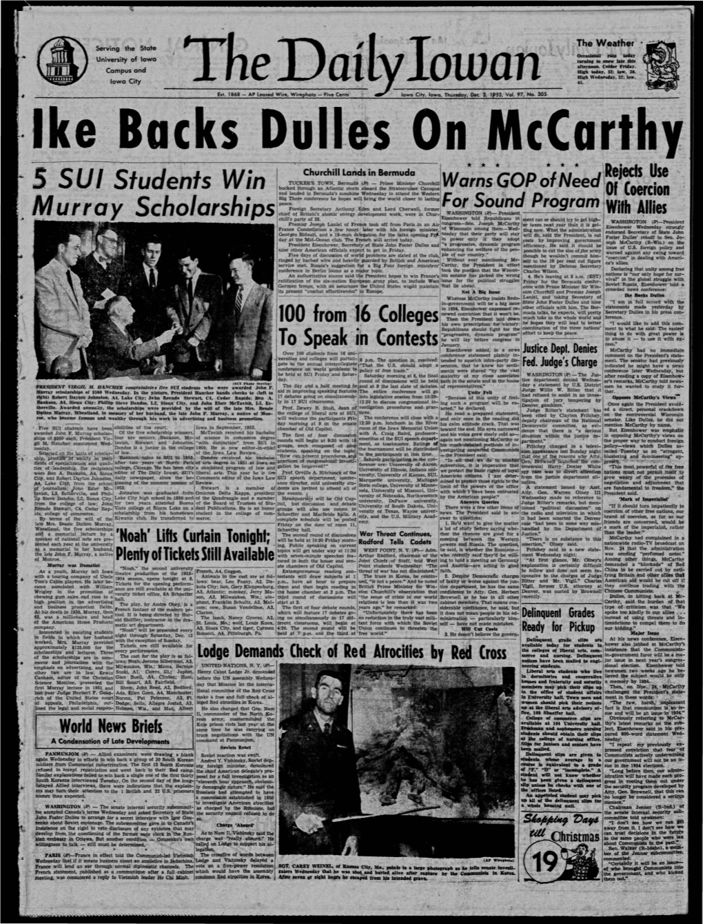 Daily Iowan (Iowa City, Iowa), 1953-12-03