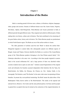Introduction of the Bodos