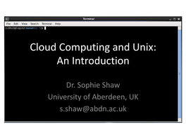 Cloud Computing and Unix: an Introduction