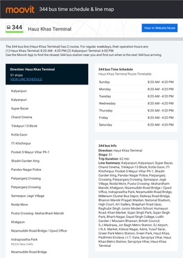 344 Bus Time Schedule & Line Route