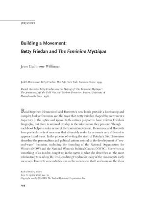 Building a Movement: Betty Friedan and the Feminine Mystique