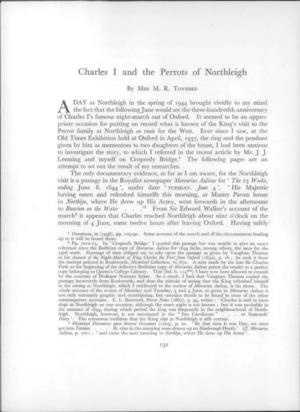 Charles I and the Perrots of Northleigh