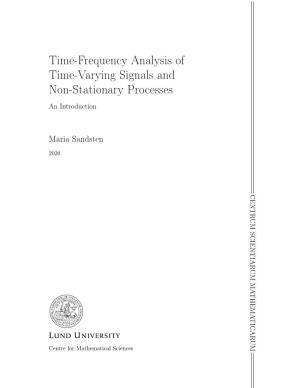 Time-Frequency Analysis of Time-Varying Signals and Non-Stationary Processes
