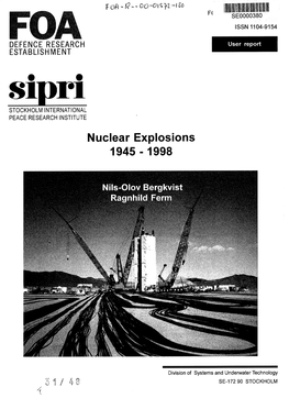 Nuclear Explosions 1945 -1998