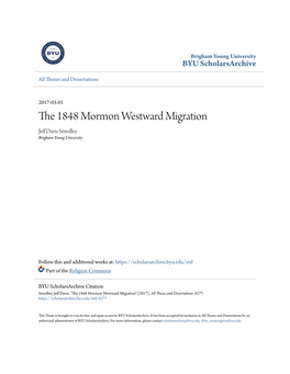 The 1848 Mormon Westward Migration
