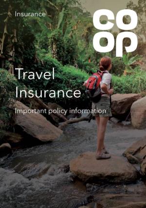 Travel Insurance Important Policy Information