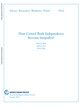 Does Central Bank Independence Increase Inequality?