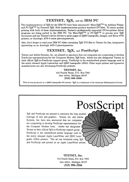 Postscript Textset and Adobe Systems, Inc