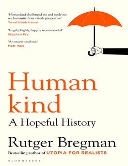 Humankind a Hopeful History by Rutger Bregman