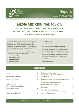A Content Analysis of Media Reporting About Irregularities and Fraud with Funds of the European Union