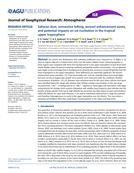 Saharan Dust, Convective Lofting, Aerosol Enhancement Zones, And