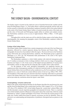 The Sydney Basin - Environmental Context
