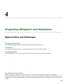 Integrating Mitigation and Adaptation