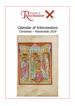 Calendar of Intercessions Christmas – Passiontide 2019