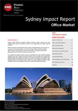 Sydney Impact Report