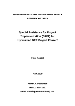 For Hyderabad ORR Project Phase I
