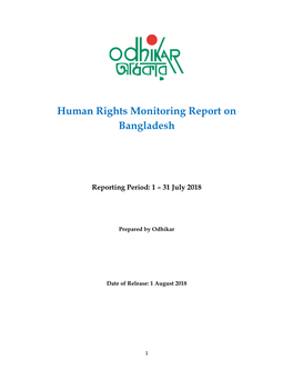 Human Rights Monitoring Report on Bangladesh