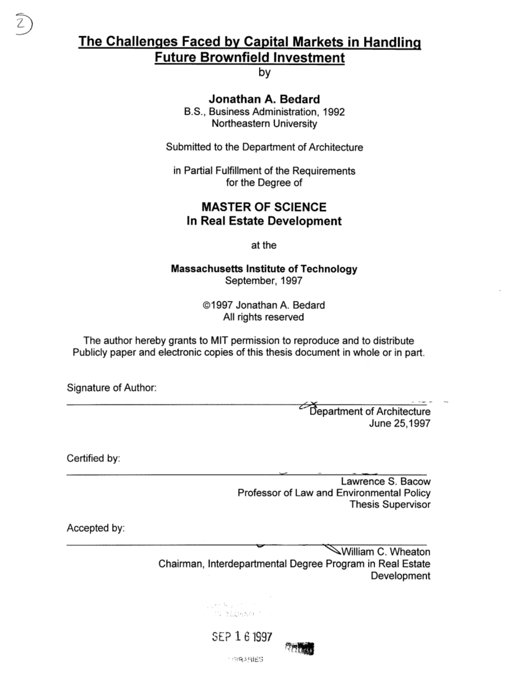 The Challenges Faced by Capital Markets in Handling Future Brownfield Investment By