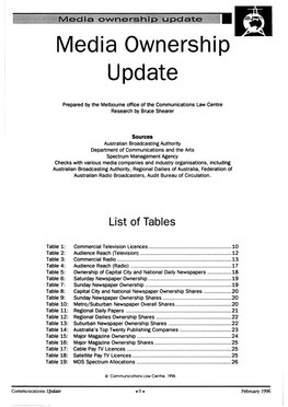 Media Ownership Update