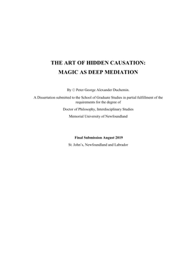 The Art of Hidden Causation: Magic As Deep Mediation
